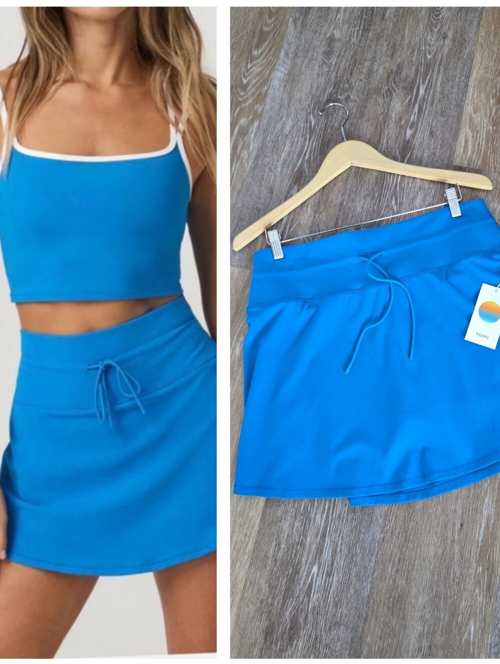 Vuori Daily Skirt Regatta Blue NWT Athletic Skort Tennis Prep Drawcord PRICEFIRM